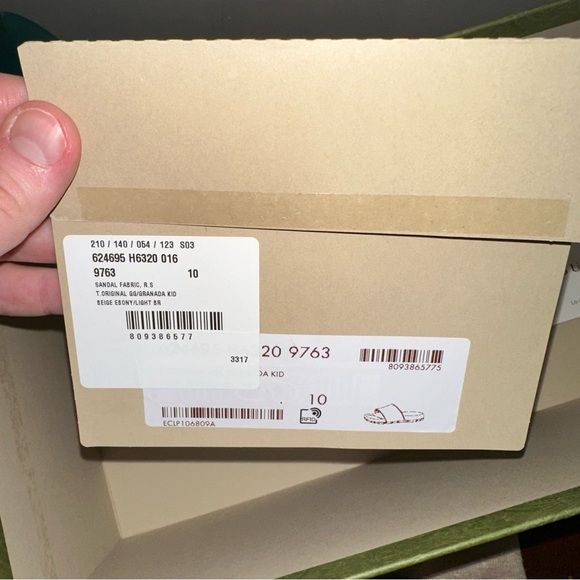 Men’s Gucci GG Canvas Slide Sandal Beige Monogram Size 10 - Picture 9 of 12